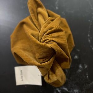 MERIT Signature Corduroy Makeup Bag – Mustard Brown | Minimalist Beauty